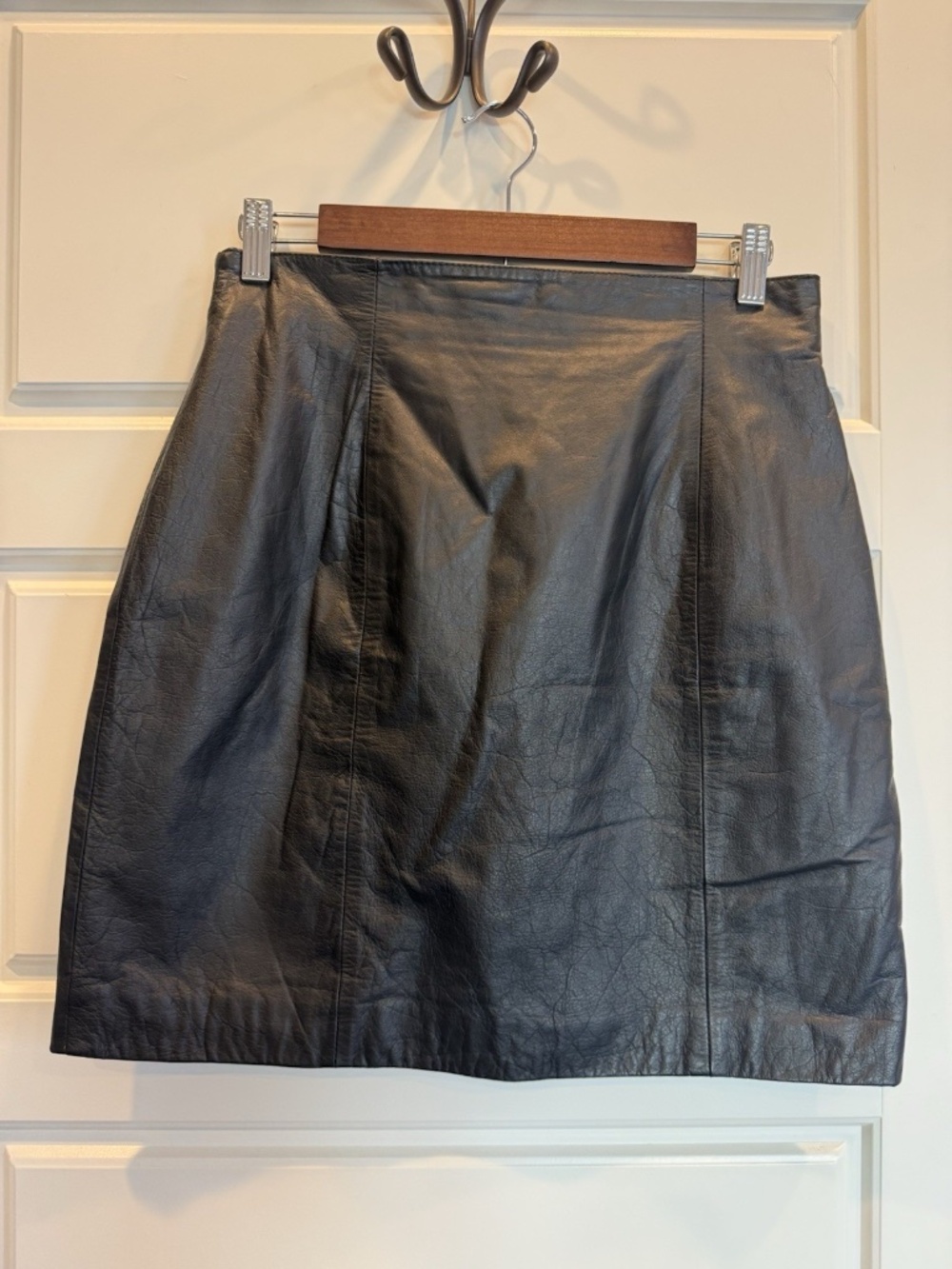 Wilsons Vintage High Waist Leather Mini Skirt US12
